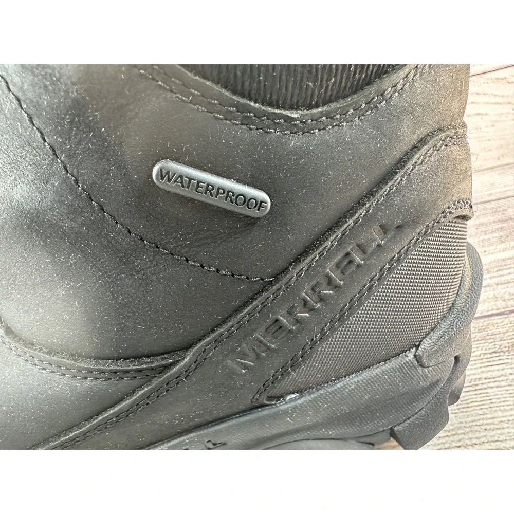 Merrell Men's Black Coldpack 3 Thermo Tall Zip Waterproof Winter Boots Size 10